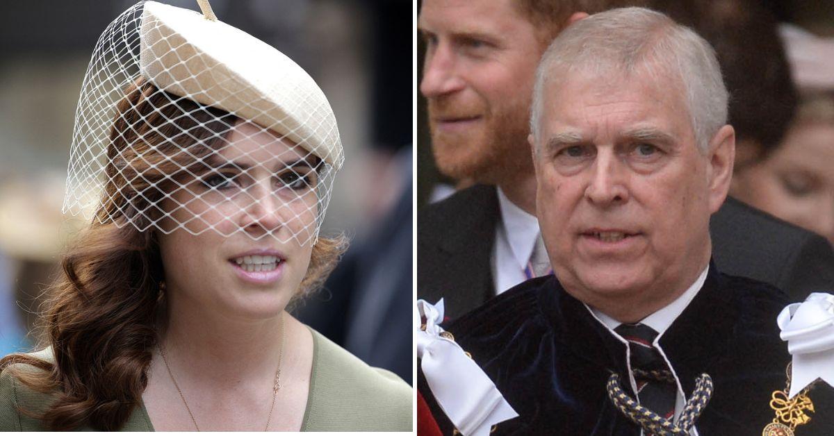 split photo Princess Eugenie & ex-Prince Andrew
