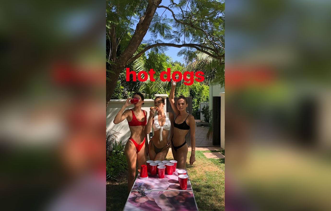 Kourtney kardashian kendall jenner bella hadid labor day 5