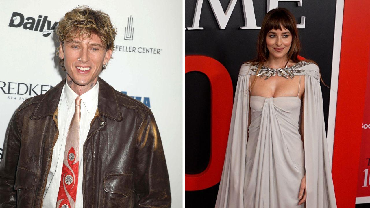 Image of Dakota Johnson and MGK reportedly felt an 'instant spark' when they met and have been talking and FaceTiming every day.