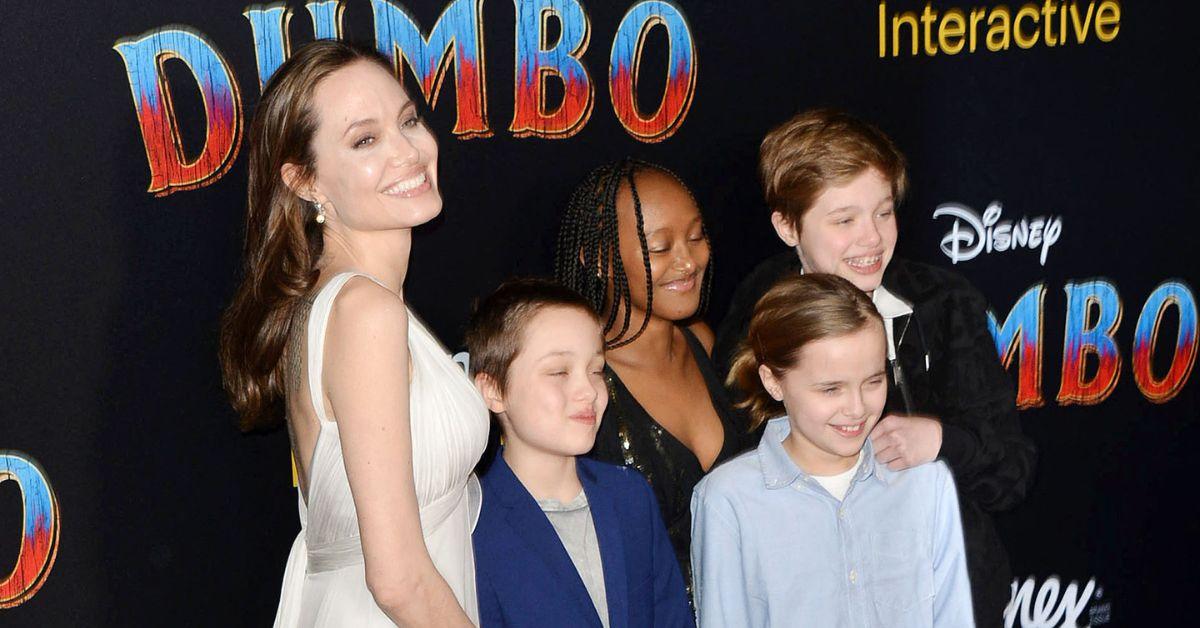 angelina jolies sweetest moments with her  kids