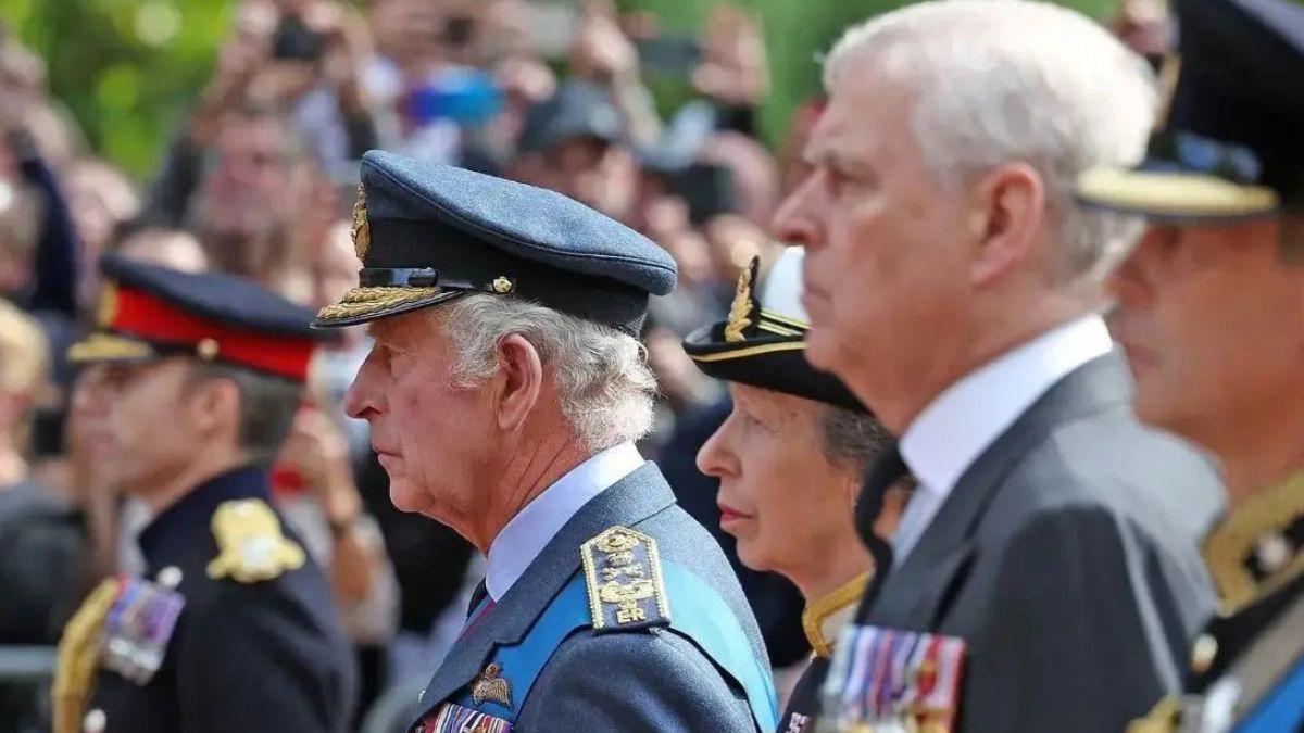 image of King Charles and prince Andrew