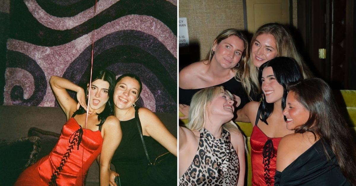 charli damelio celebrates st birthday mini red dress boozy night photos