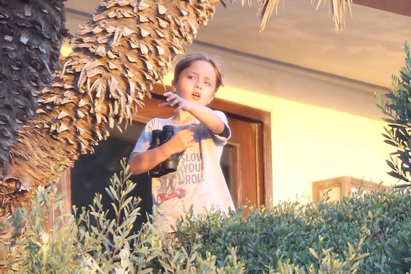 The Jolie Pitt kids watch the sunset with their uncle James at Angelina Jolie&#8217;s rental