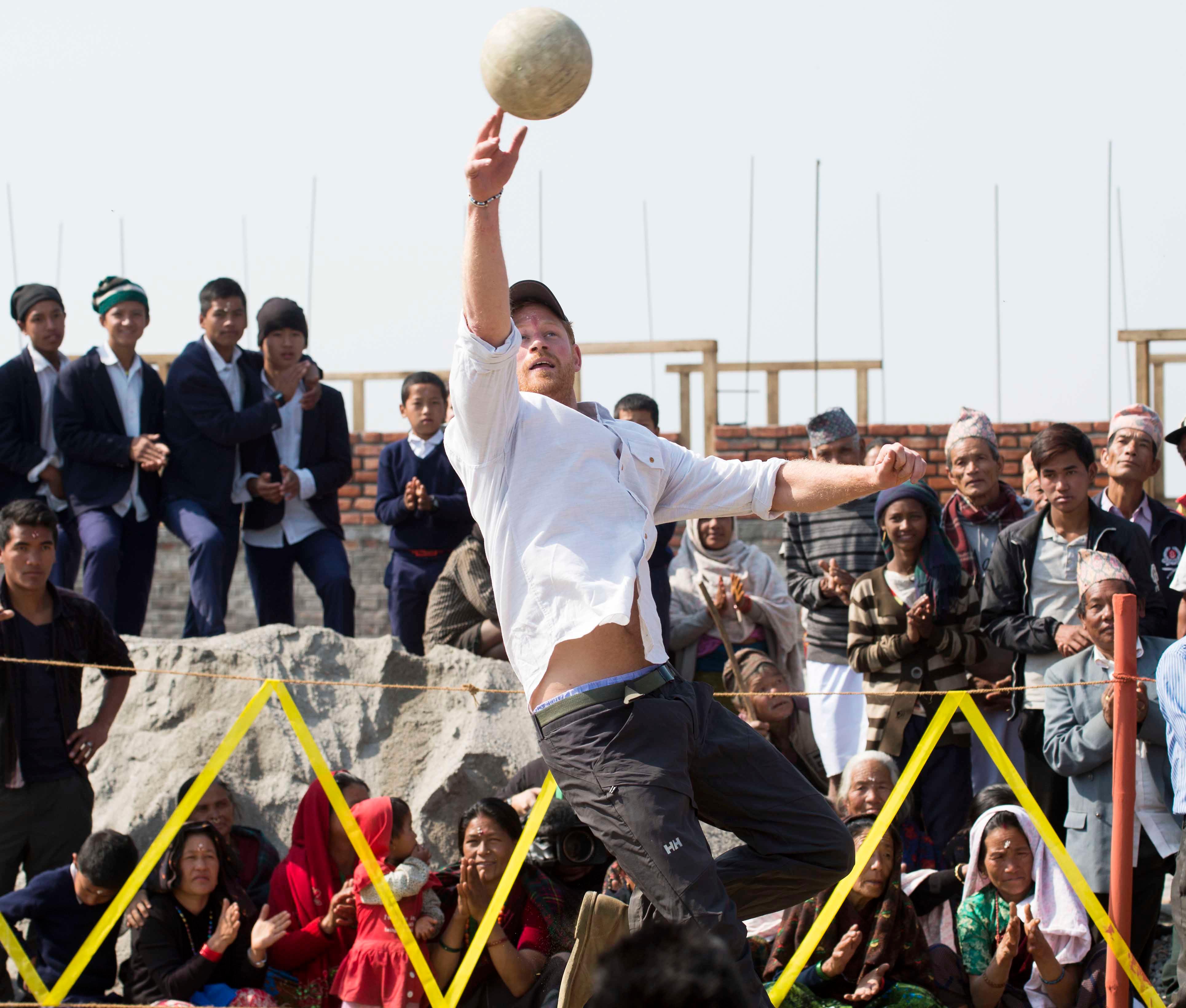 Prince harry volleyball nepal 05