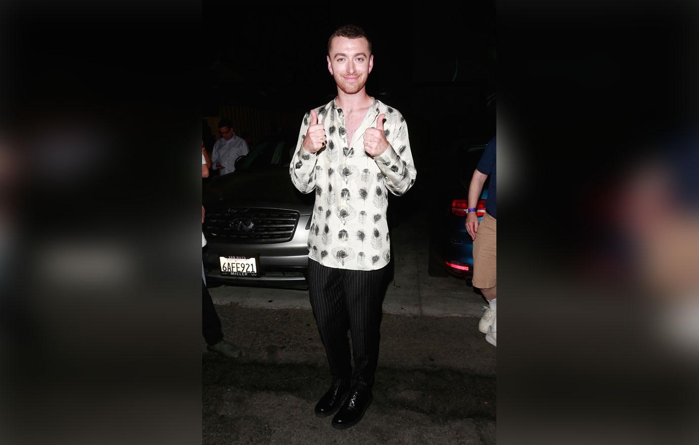 Sam Smith is in a great mood after his secret concert in LA