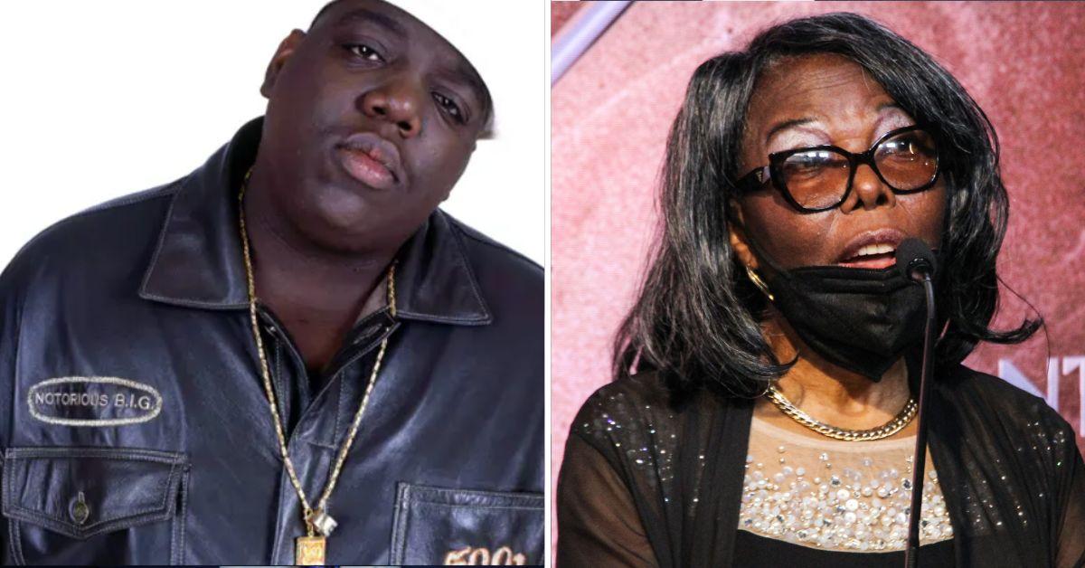 Composite photo of Notorious B.I.G. and Voletta Wallace