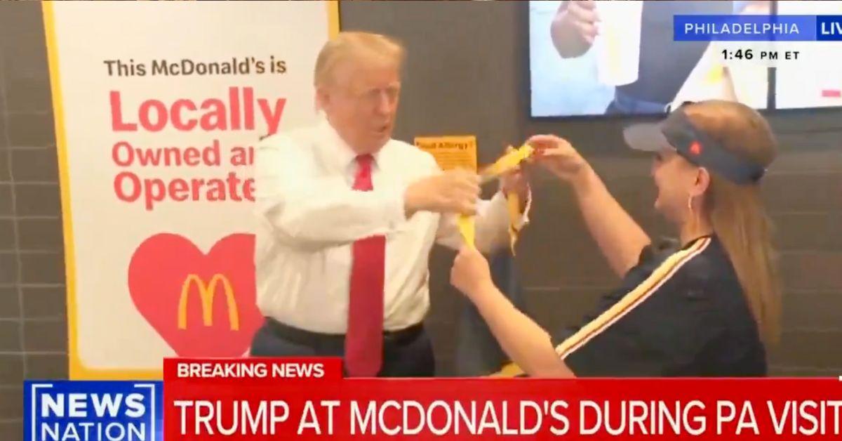 donald trump pr stunt mcdonalds