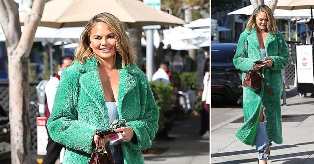 chrissy teigen is seen out shopping in beverly hills