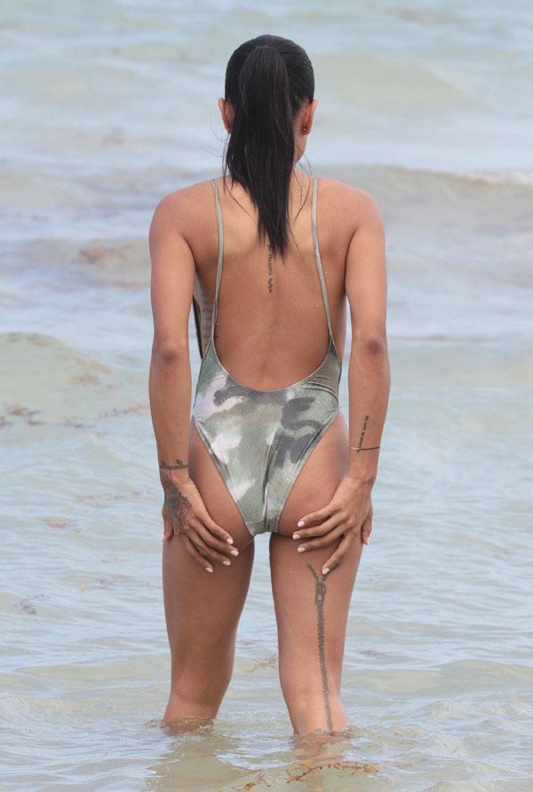 Karrueche Tran Shows Her Bikini Body Off In Miami After Chris Brown Bashes  Her On Instagram