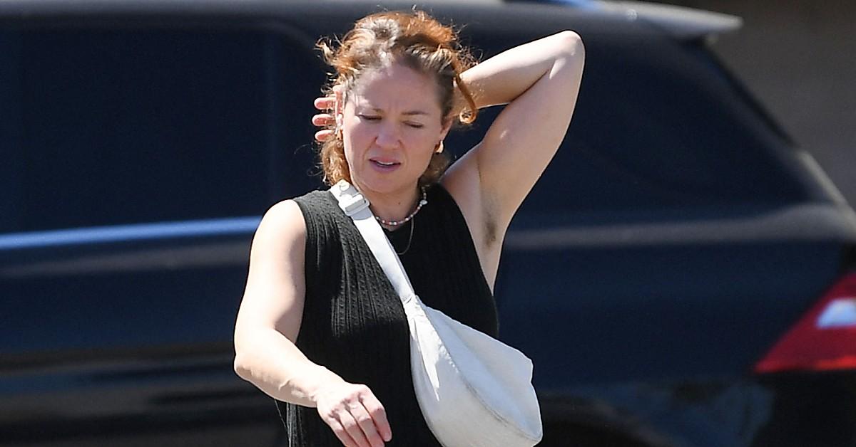 erika christensen rocks unshaven armpits la