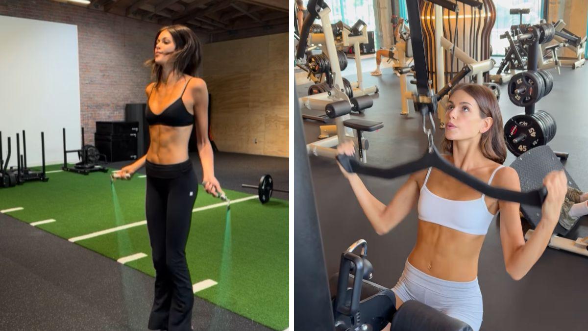 image of The model's trainer posted the footage on Instagram.