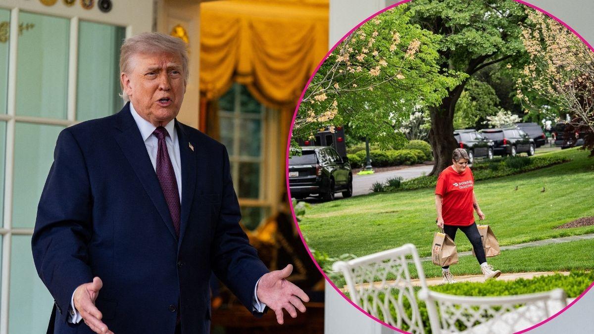 Composite photo of Donald Trump and Sharon Simmons.