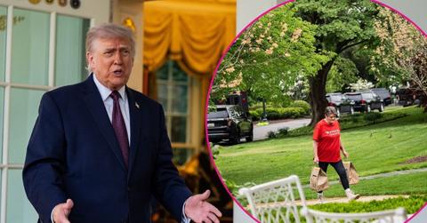 Composite photo of Donald Trump and Sharon Simmons.