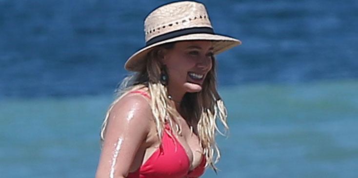 Hilary Duff Bikini Beach Mexico Long