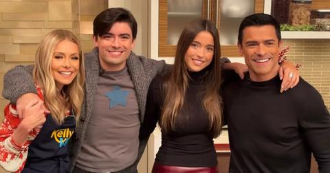 Photo of Kelly Ripa, Mark Consuelos and their kids Michael and Lola.