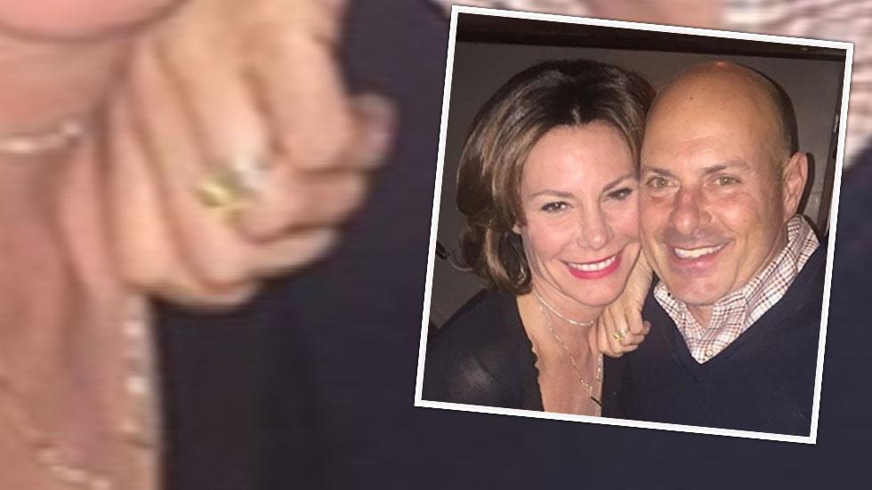 luann de lesseps engaged thomas dagostino diamond ring