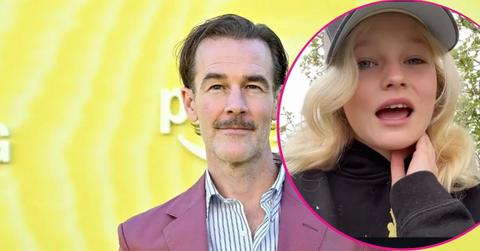 image of James van der beek and inset of Emilia