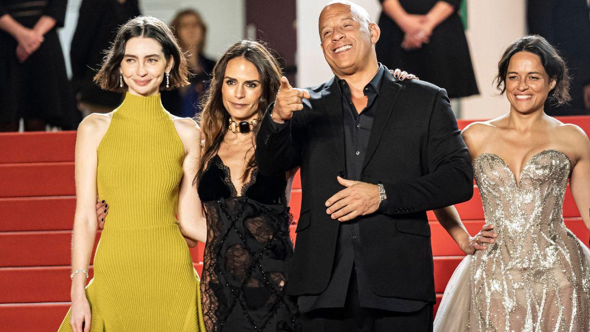 Photo of Meadow Walker, Jordana Brewster, Vin Diesel and Michelle Rodriguez