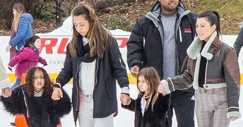 Kourtney kardashian takes north west penelope disick ice skating nyc ok pp
