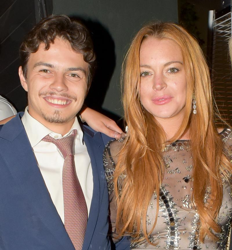 37Lindsay Lohan and FiancÈ Egor Tarabasov seen at &#8216;Ours&#8217; London, UK.