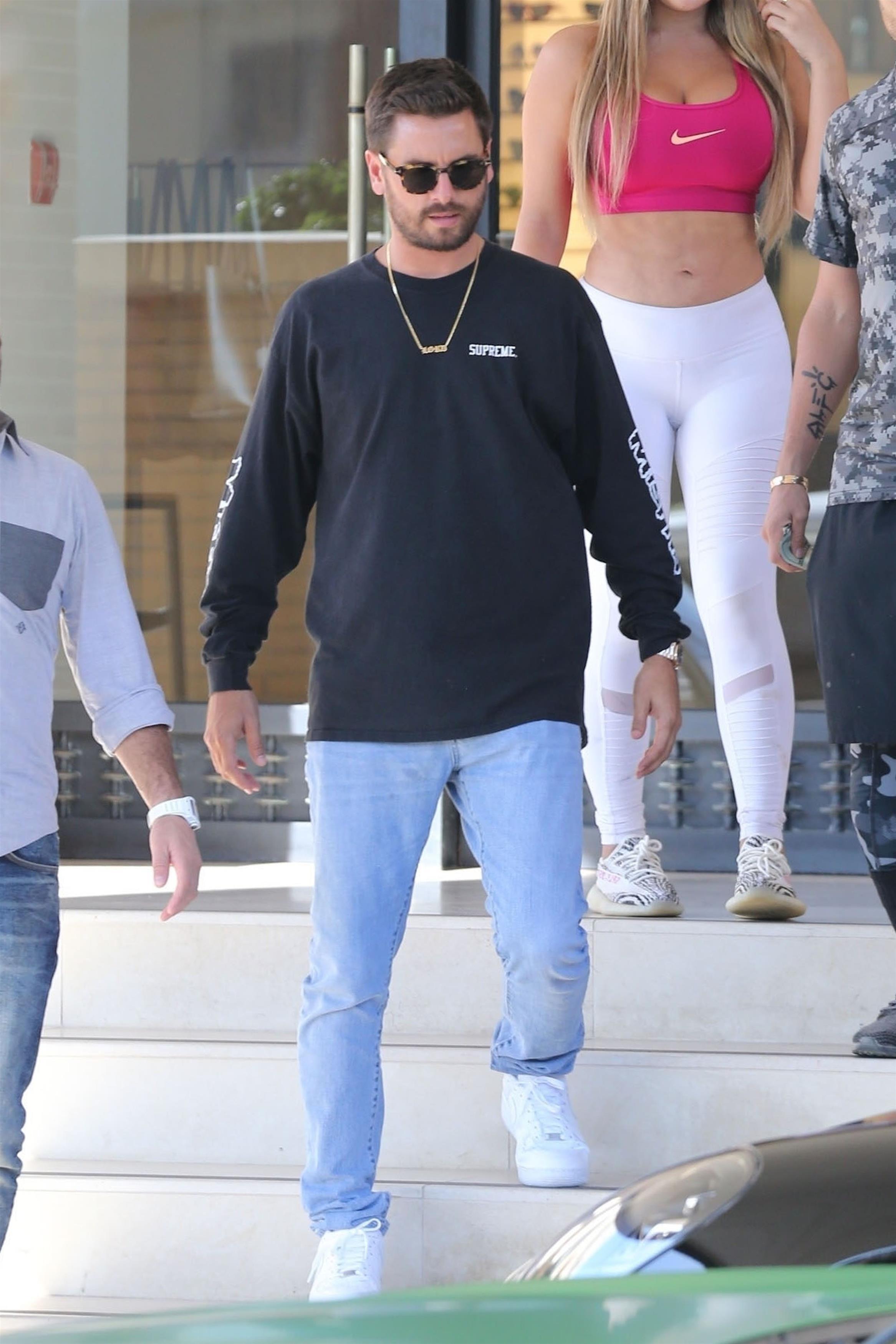 *EXCLUSIVE* Scott Disick and Sofia Richie shop with friends at Barneys New York