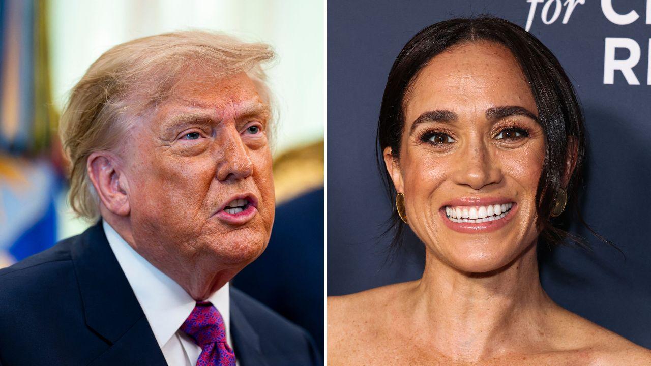 Photo of Donald Trump and Meghan Markle.