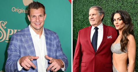 Photo of Rob Gronkowski, Bill Belichick and Jordon Hudson