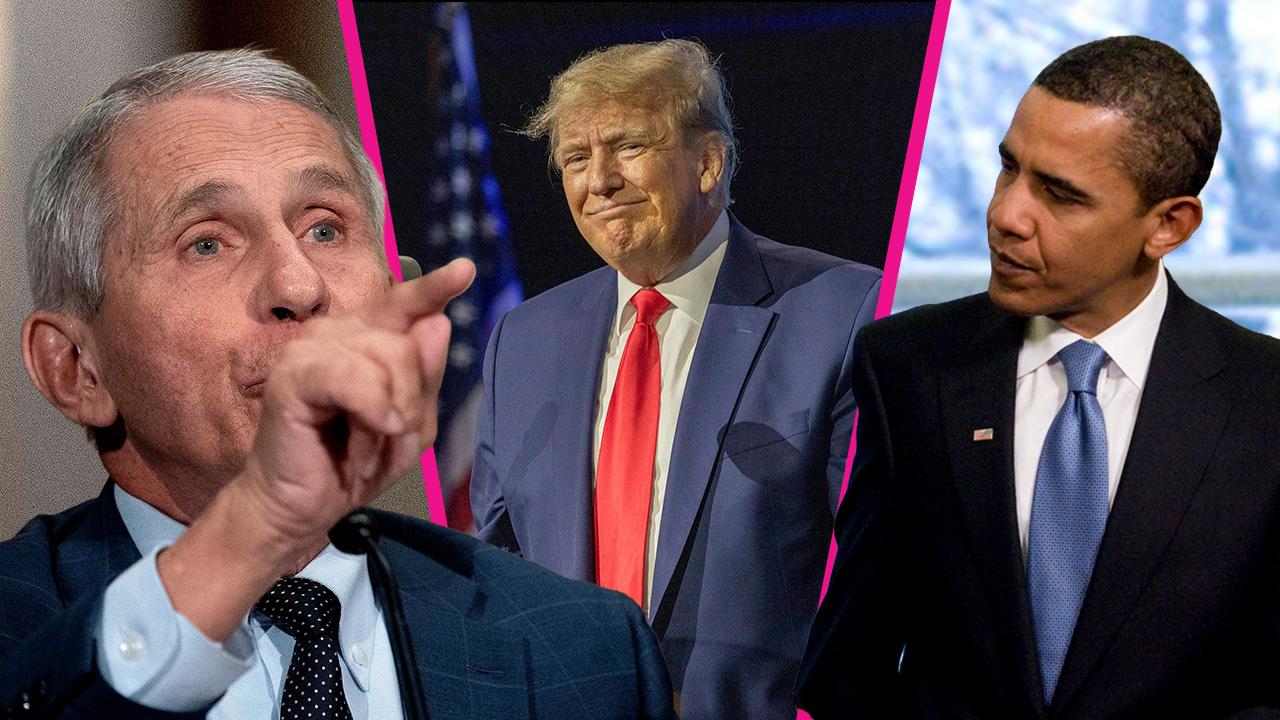 Composite photo of Anthony Fauci, Donald Trump and Barack Obama.