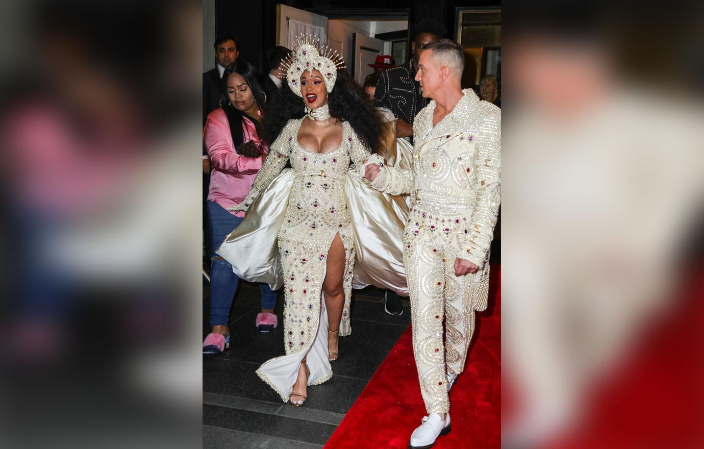 Cardi B and Jeremy Scott head out to the Met Gala