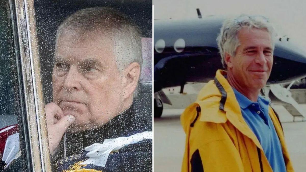 image split of prince Andrew and Jeffrey epstein