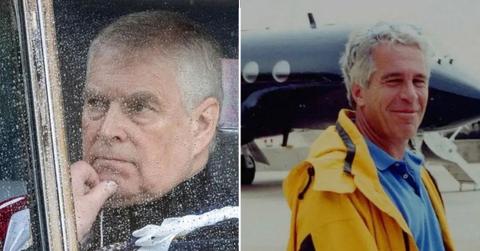 image split of prince Andrew and Jeffrey epstein
