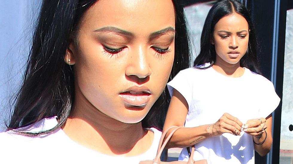 Karrueche Tran Looks Annoyed While Visiting Her Friend Christina Milian's Clothing Store Amid Chris Brown Date Rumors