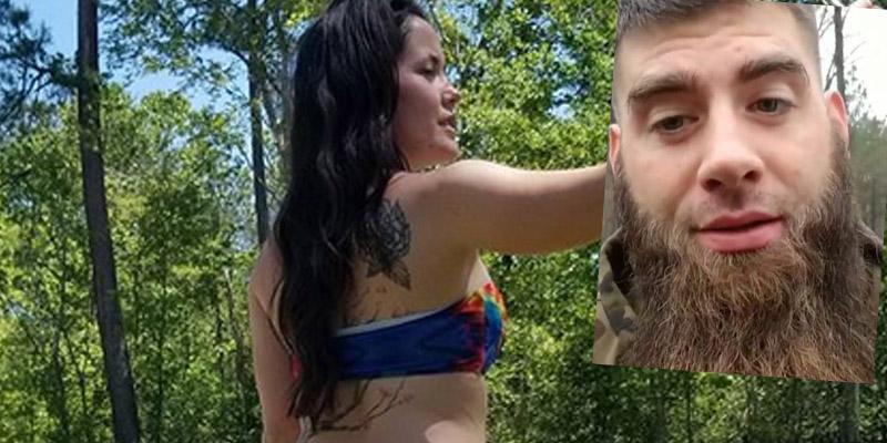 Jenelle Evans' husband shared a NSFW photo of her doing yard work. 