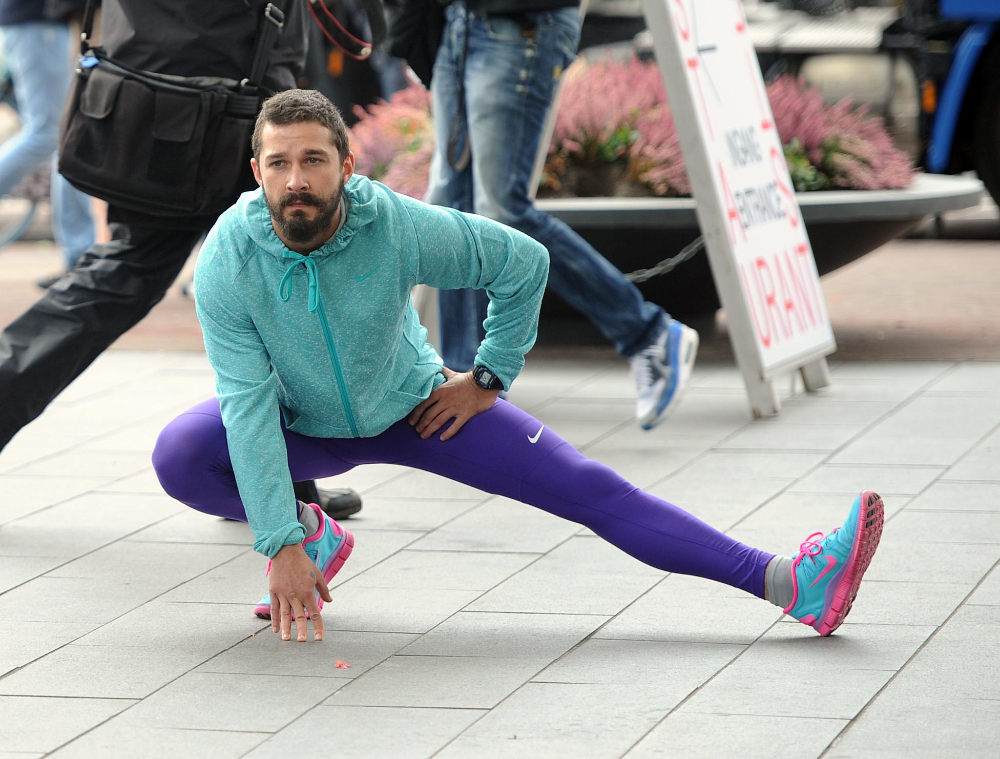 Shia LaBeouf runs around Amsterdam museum 144 times for bizarre art &#039;#metamarathon&#039;