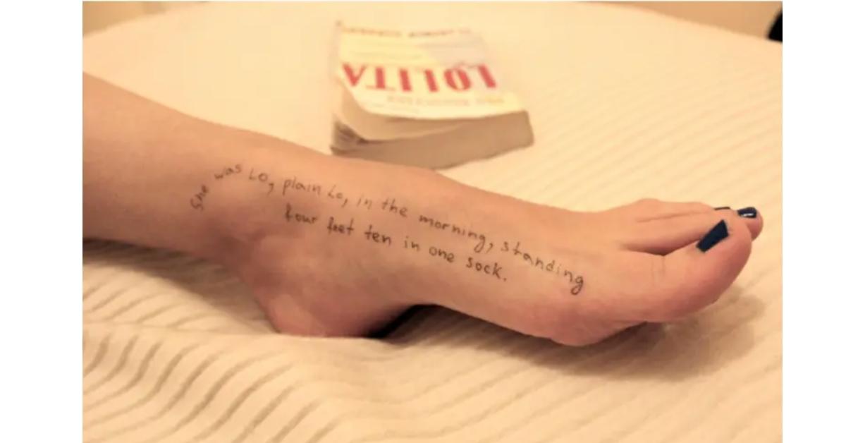 Photo of Some of Jeffrey Epstein's photos featured women's bodies marked with quotes from 'Lolita.'