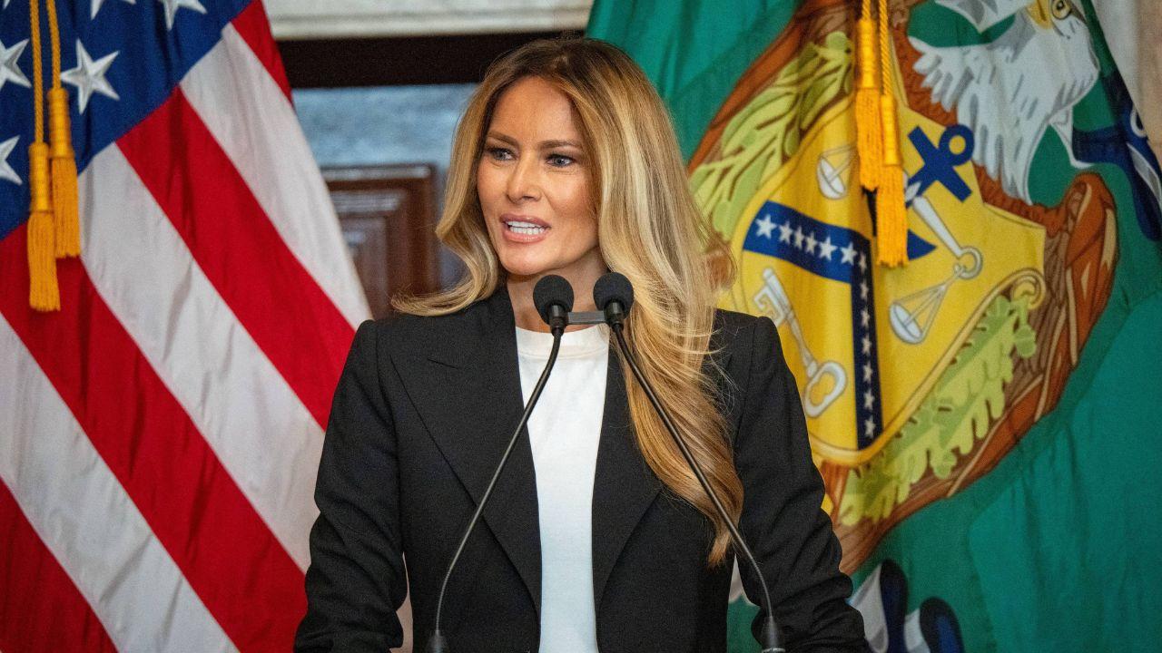 Image of Melania Trump reportedly 'doesn't like' recent heightened attention surrounding her husband's relationship with aide Natalie Harp.