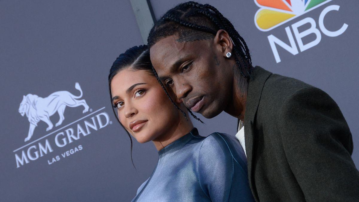 photo of Kylie Jenner and Travis Scott. 