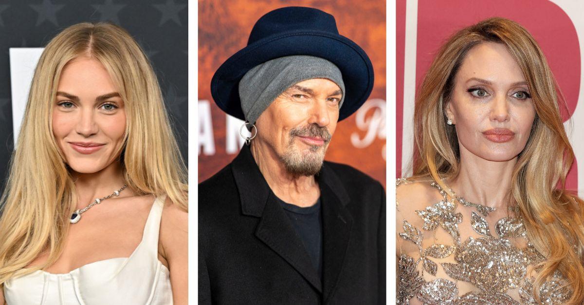 split photo of Michelle Randolph, Bill Bob Thornton & Angelina Jolie