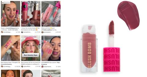rare beauty blush dupe tik tok revolution shop feature