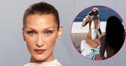 bella hadid topless bathing suit saint tropez