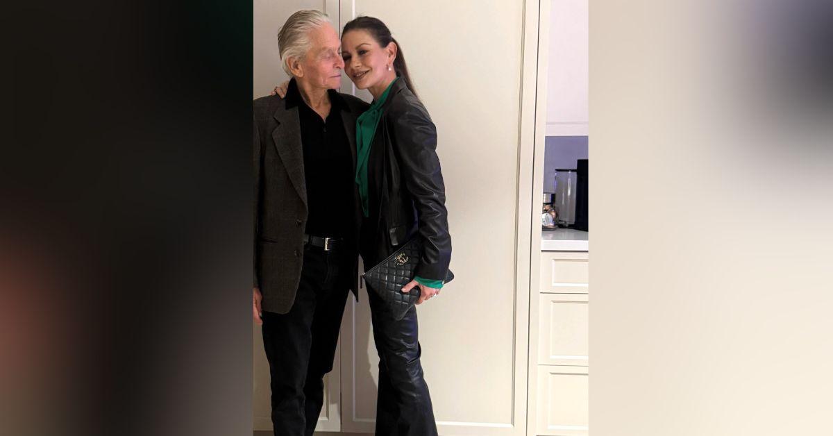 Image of Catherine Zeta-Jones and Michael Douglas share two children.
