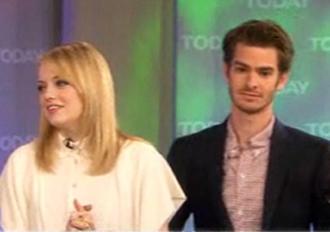 Emma Stone mimics TOWIE And MiC stars in Radio 1 chat with Andrew Garfield