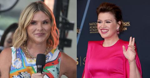 Split image of Jenna Bush Hager and Kelly Clarkson.