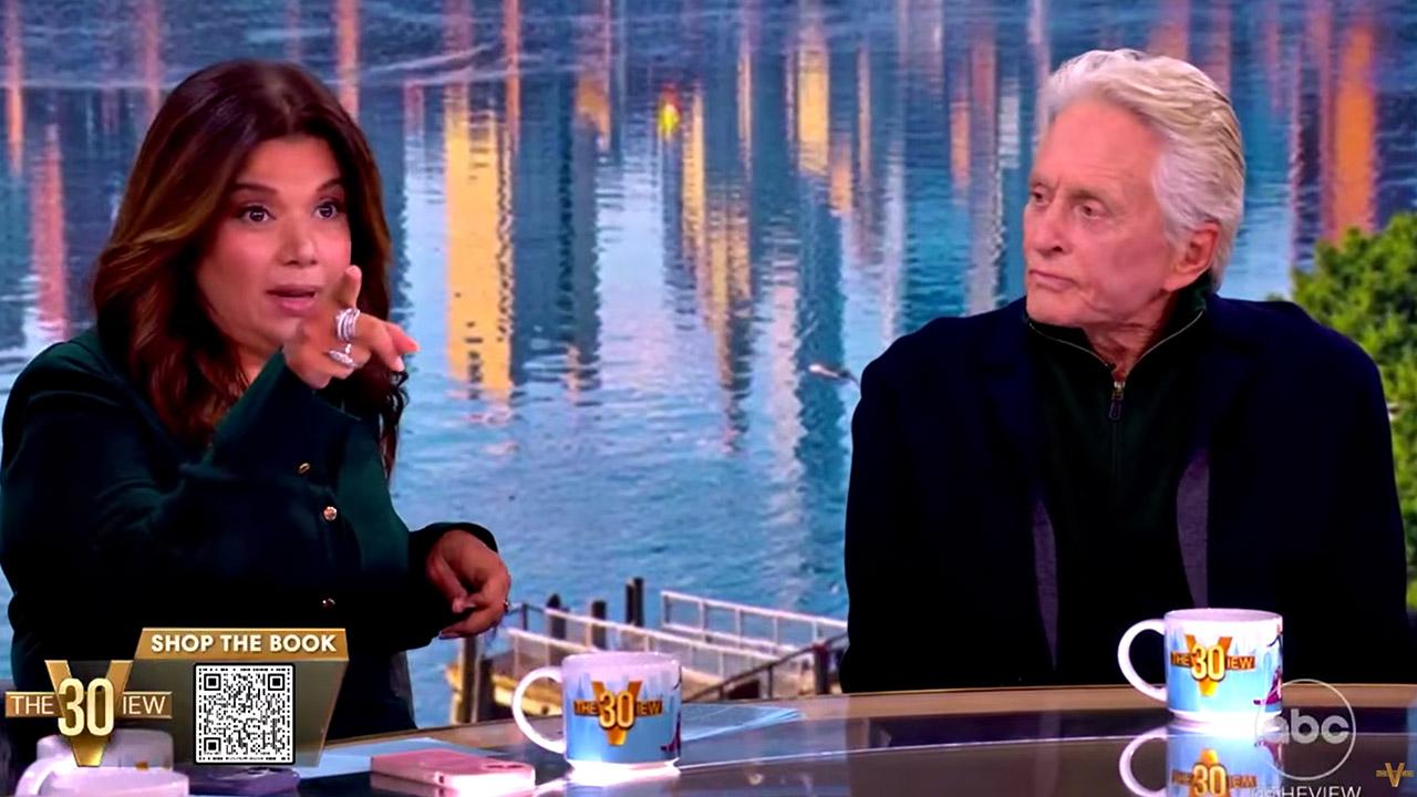 Image of 'How can you still be a Republican?' Michael Douglas asked Ana Navarro.