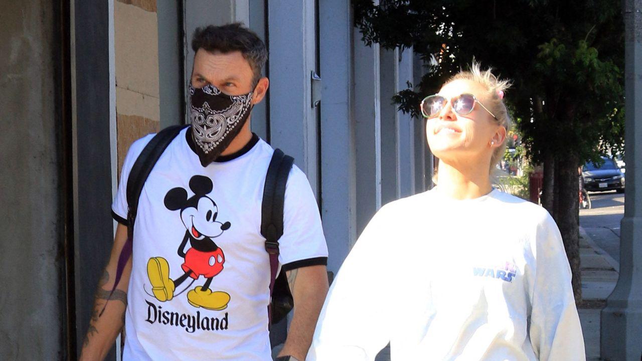 Image of Brian Austin Green is adjusting while Sharna Burgess manages her busy calendar.