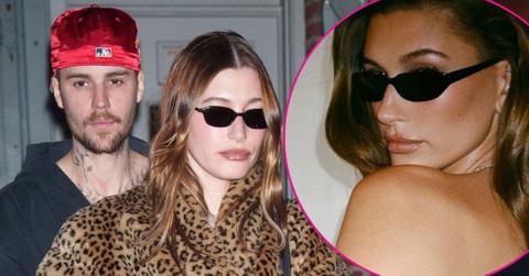 hailey bieber poses topless instagram pp