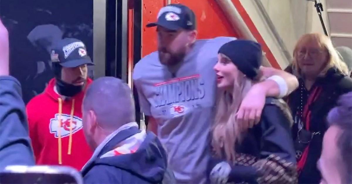 travis kelce girlfriend taylor swift sad music super bowl loss watch