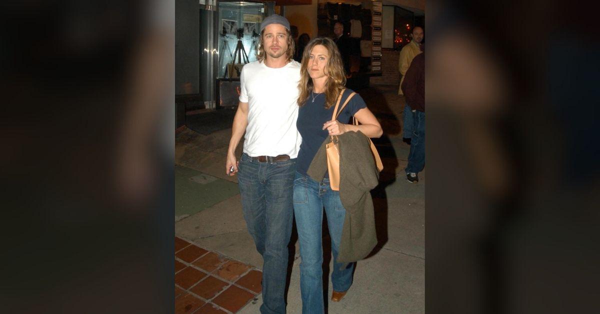 Photo of Jennifer Aniston and Brad Pitt split in 2005.