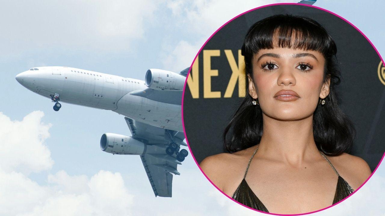 Composite photo of Marissa Bode and an airplane.
