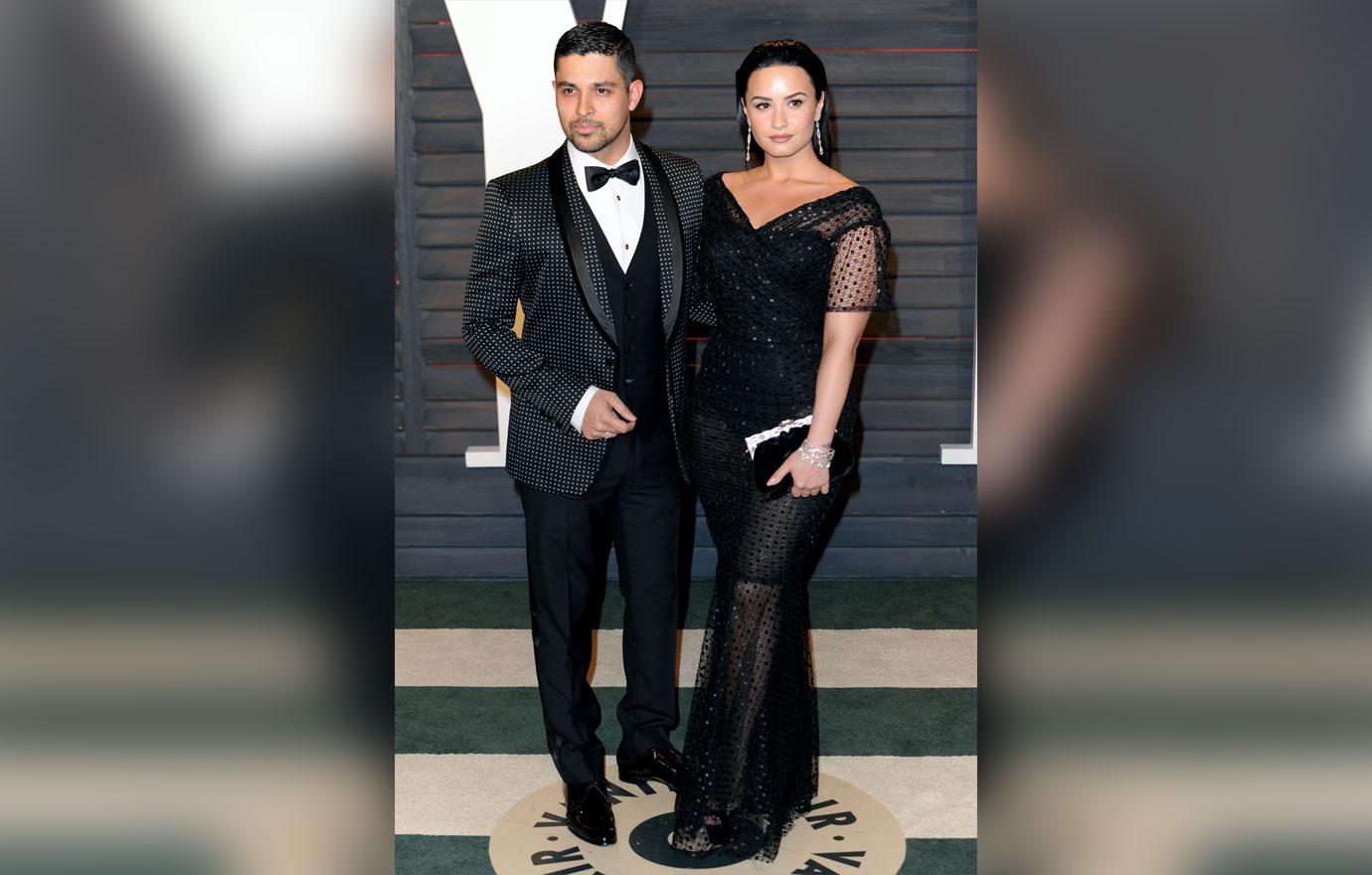 Demi Lovato and Wilmer Valderrama attend the Vanity Fair Oscar Party together in LA